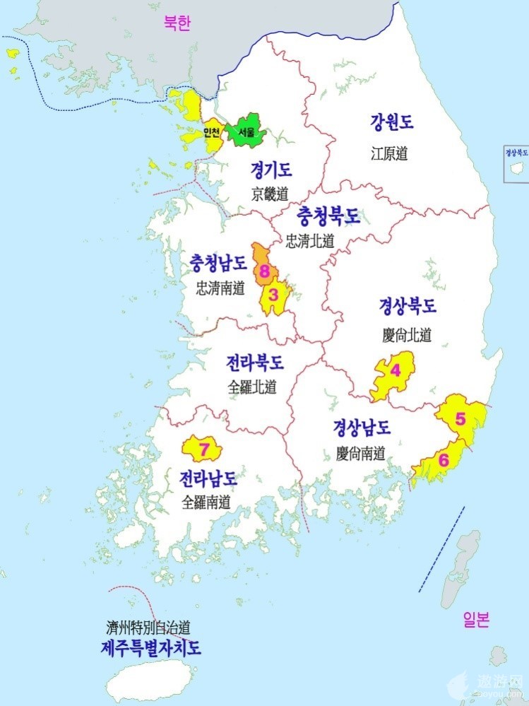 京畿道大学及旅游美食的快速攻略，就看韩国京畿道地图 - 亚洲 - 遨游论坛